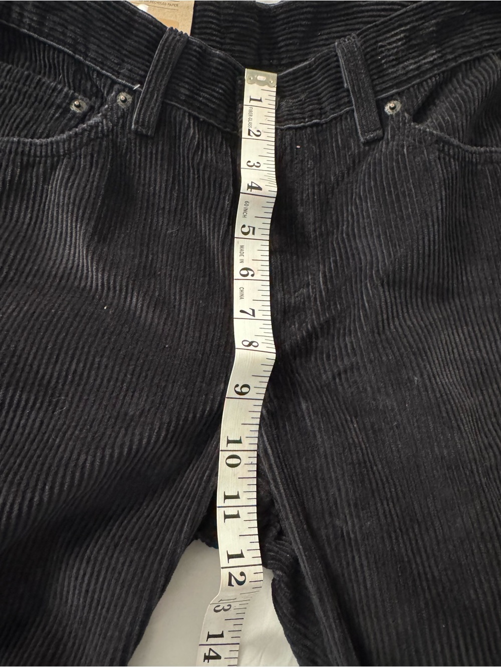 NWT Levi’s Women’s Black Corduroy Straight Leg Jeans 29x30 - Picture 5 of 9